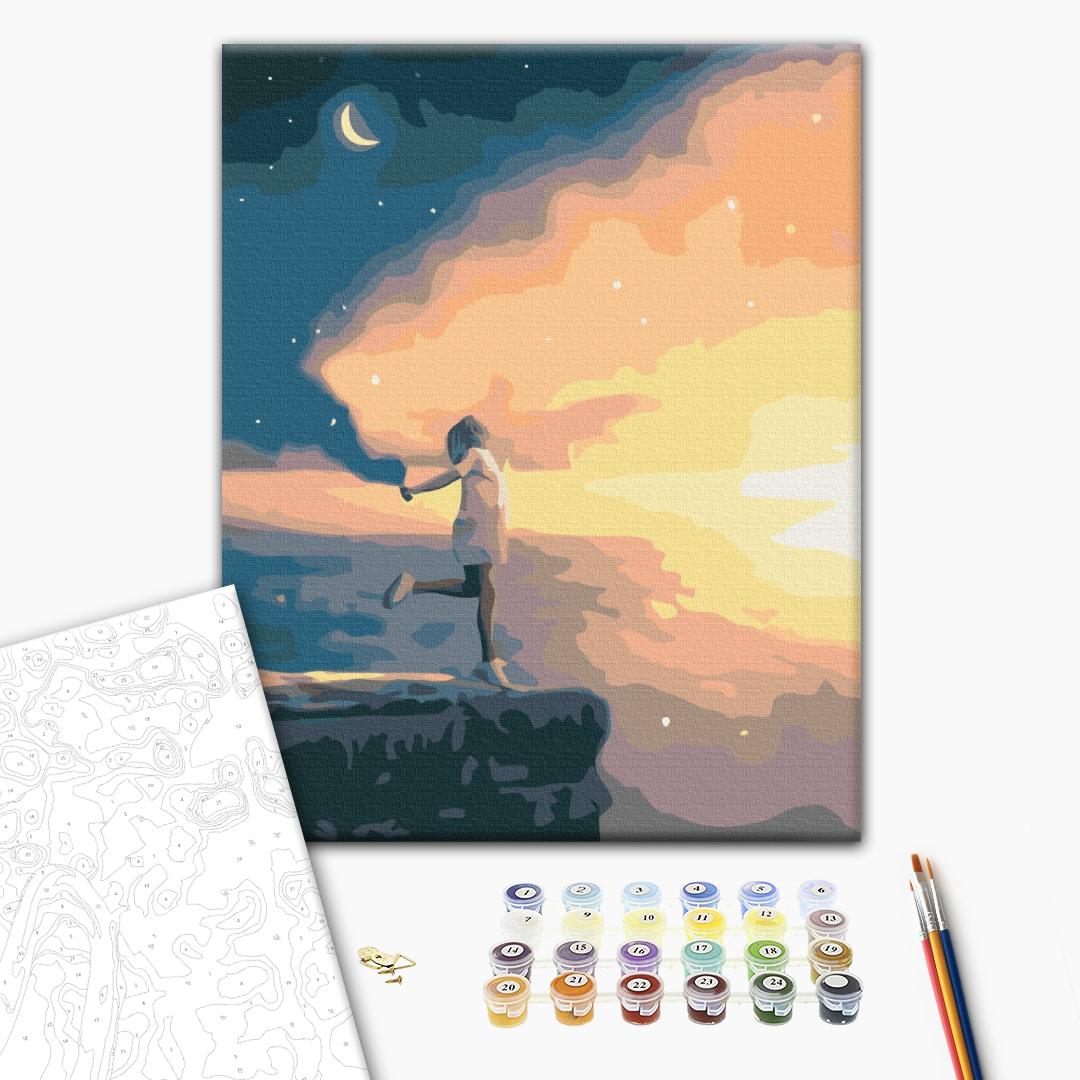 Картина по номерам 40x50 см Космический полет