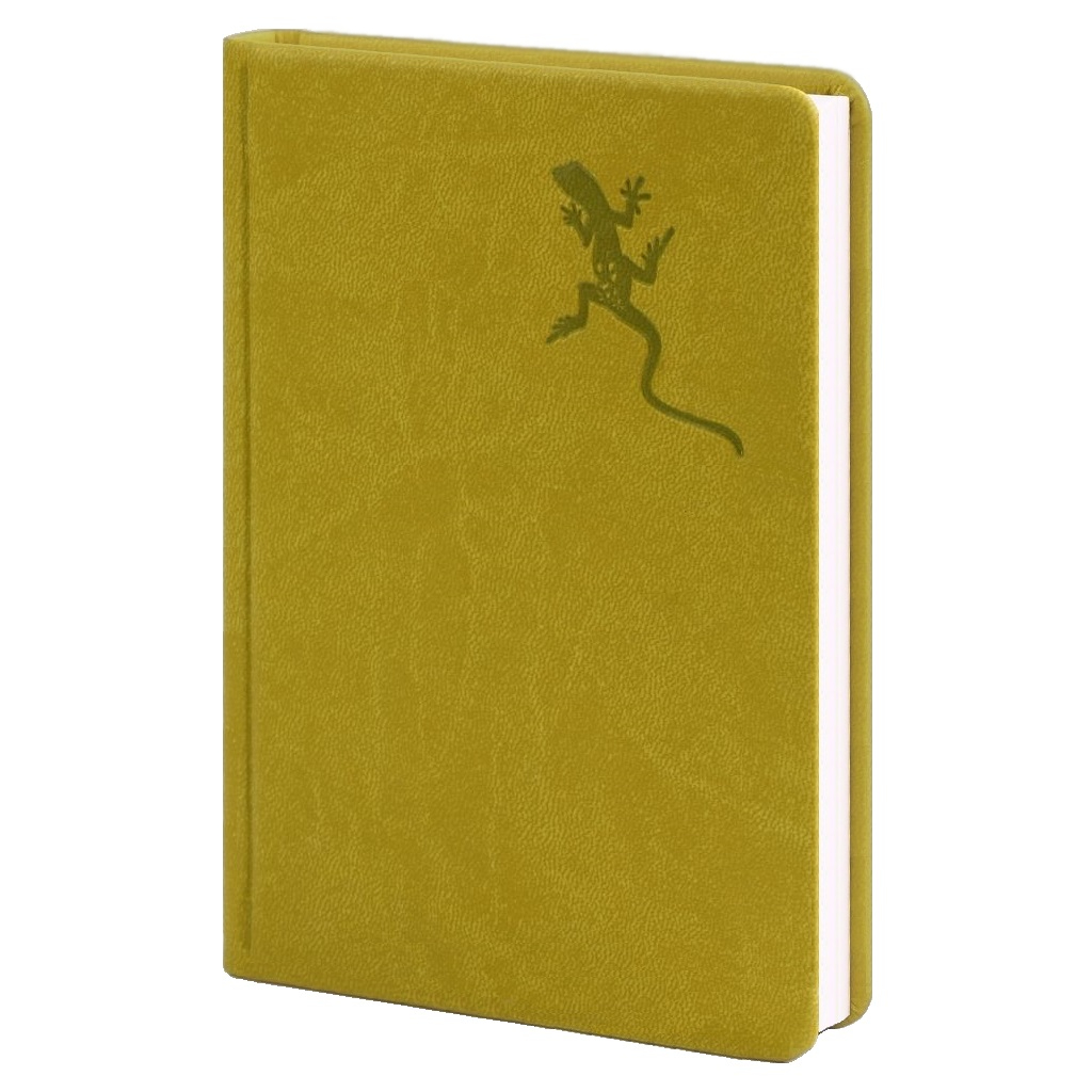 Ежедневник недат. А6 экокожа линия салатовый