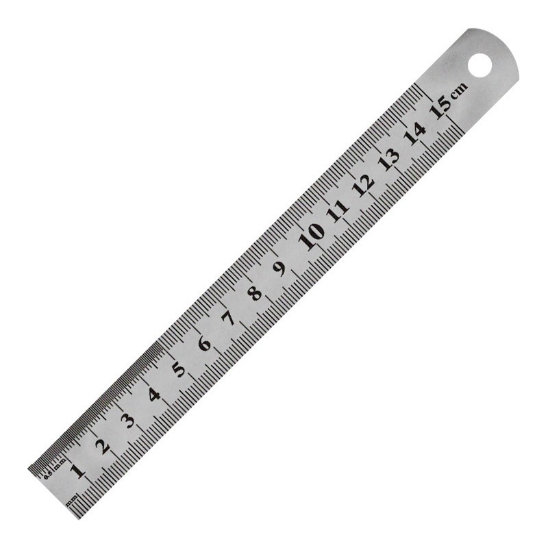 Линейка 15 см металл Axent
