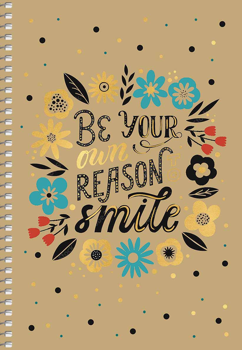 Блокнот А5 96 арк спіраль клітинка крафт обкл крем блок тисн STUDENT 6100 Асорті