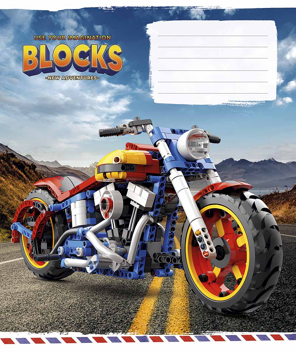 Тетрадь 12 л линия 3400 Blocks 2024 мал
