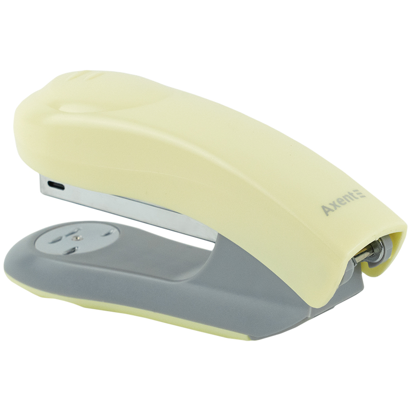 Степлер 20 л Axent Welle-2 Pastelin №24/6, жовтий