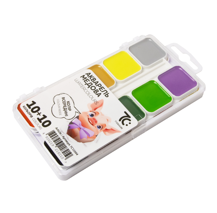 Акварель 7С 20цв., б/к, пластик (7C12004)
