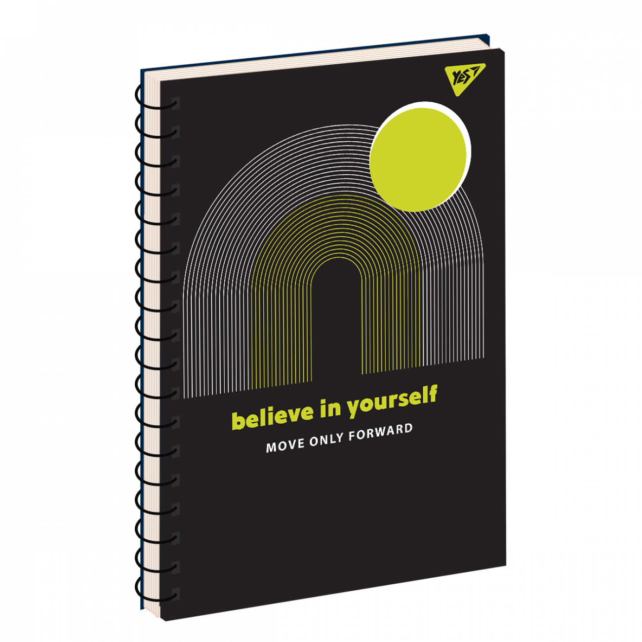 Блокнот А4 80 арк спіраль клітинка заокр кутки виб УФ лак Good vibes Асорті