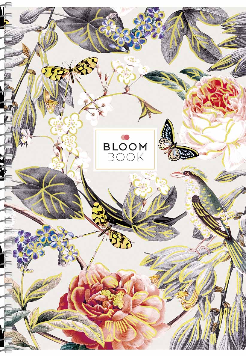 Блокнот А5 80 арк спіраль клітинка тверда обкл тисн фольгою STUDENT 6092 Асорті