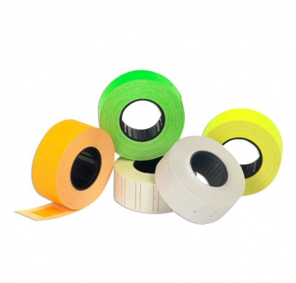 Етикет стрічка прямокутна зелена 21х12 мм 1000 шт в рул Aurika