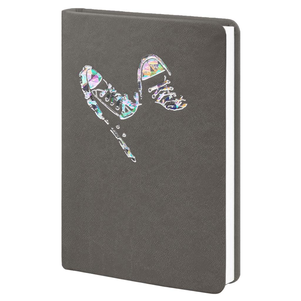 Ежедневник недат. А6 экокожа линия серый