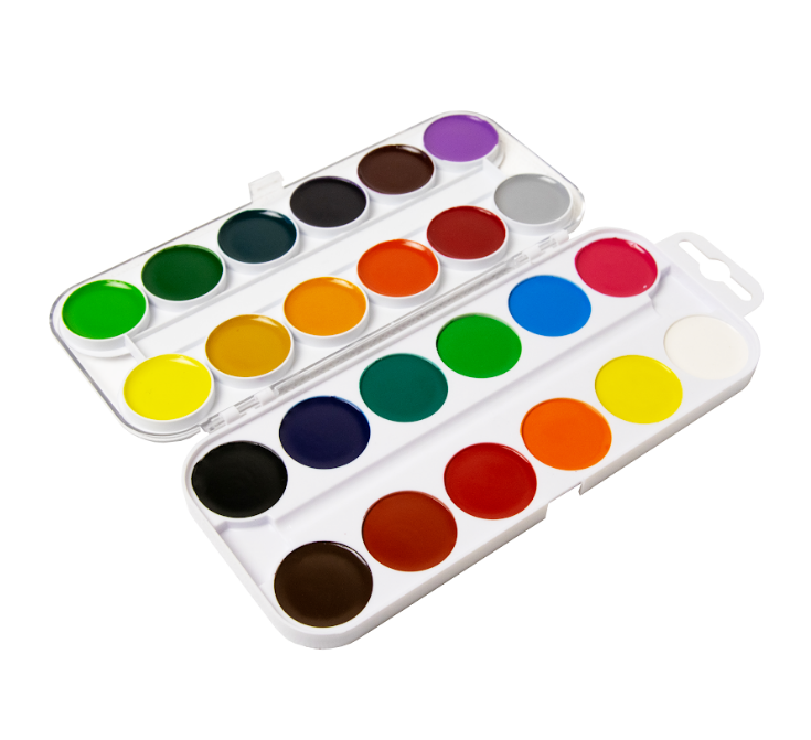 Акварель 7С 24цв., б/к, пластик (7C12405)