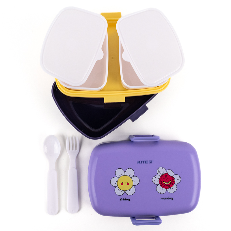 Ланчбокс 1150 мл с наполнением фиолетовый