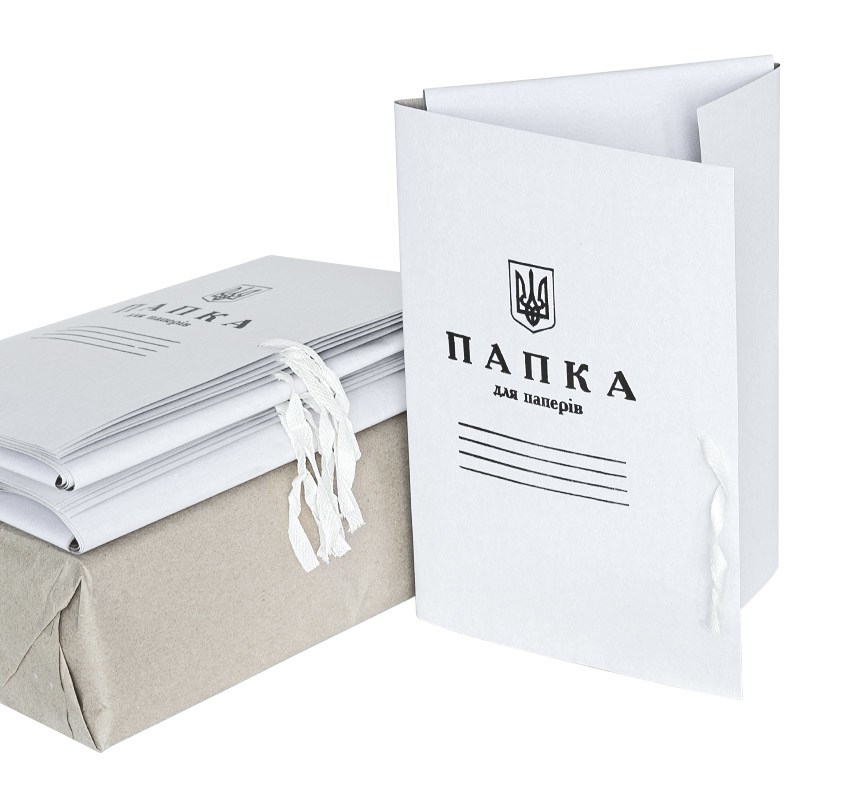 Папка для паперів на зав'язках 0,3 мм картонна І