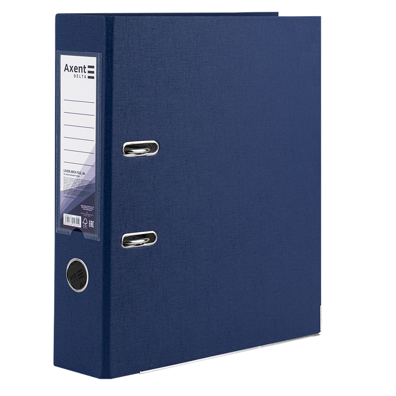 Папка-регистратор А4 75 мм одностор. Delta, темно-синяя