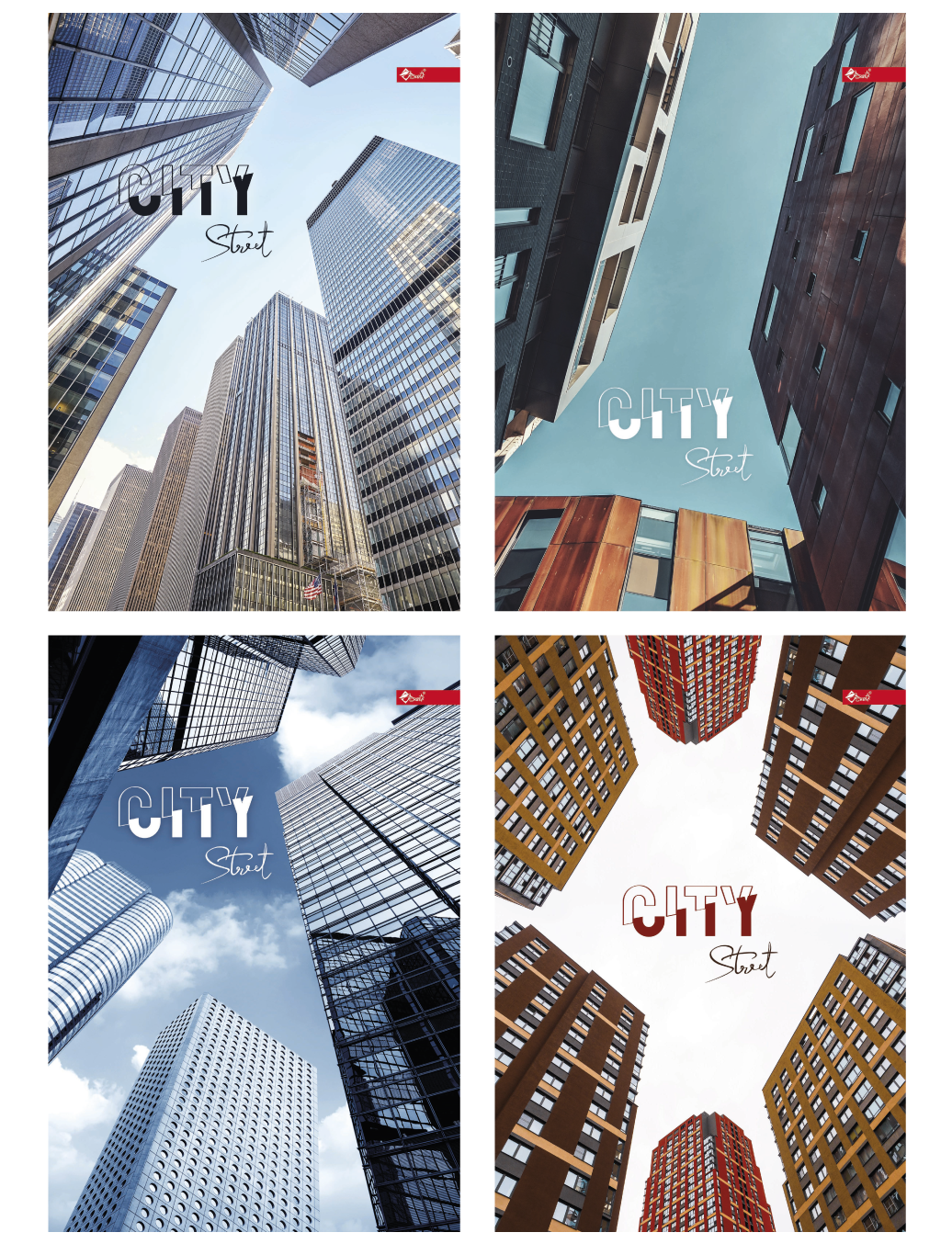 Блокнот А4 144 арк тв палітурка клітинка Хмарочоси асорті