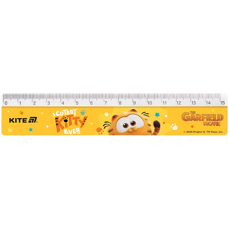 Линейка 15 см пластик Kite, GF