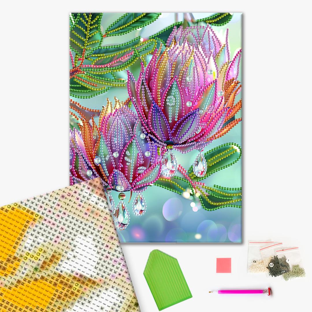 Алмазная мозаика 25×25 см Нежная протея