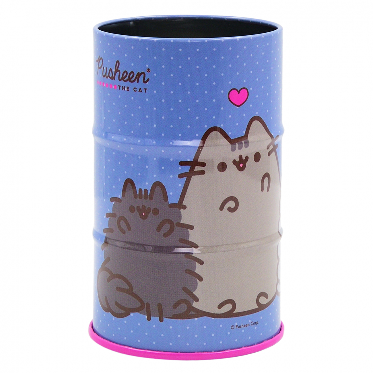 Підставка для ручок кругла Yes Pusheen метал, блакитна