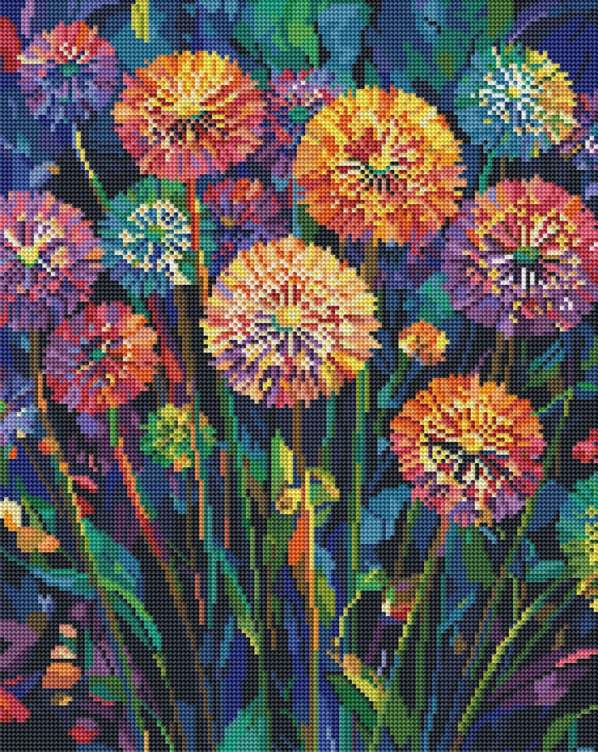 Алмазная мозаика 40x50 см Одуванчики