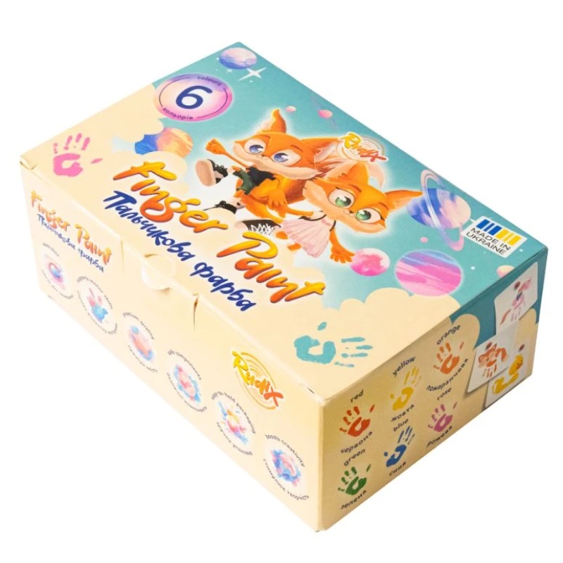 Краски пальчиковые 6*40 мл, RUDIX (840602)