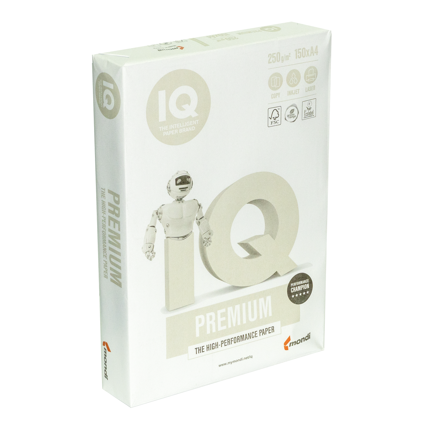 Папір для лазерного та струменевого друку А4 IQ Premium 250 г/м2 150 арк
