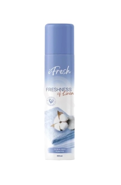 Освіжувач повітря аерозольний iFresh 300 мл, freshness of linen