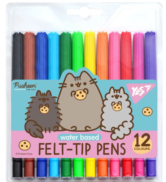 Фломастеры YES Pusheen friends 12 цв