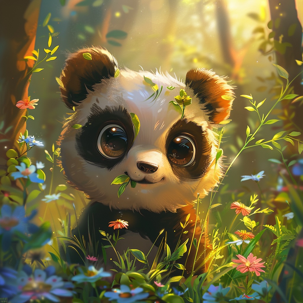 Алмазна мозаїка 25×25 см Мила панда