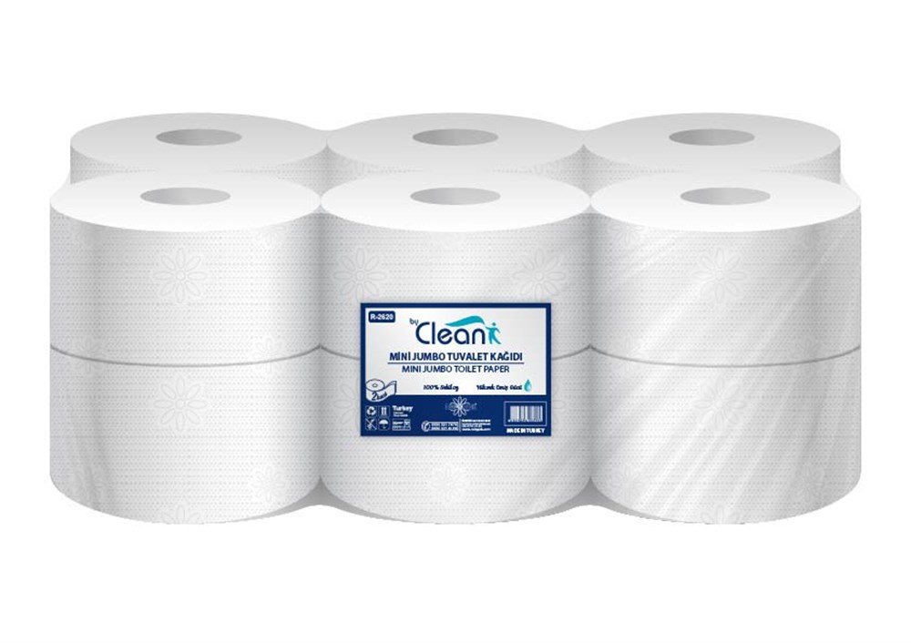 Папір туалетний Rulopak Джамбо 2-х шаровий 80 м, 10х22 см, 360 відр, 12 рул/уп
