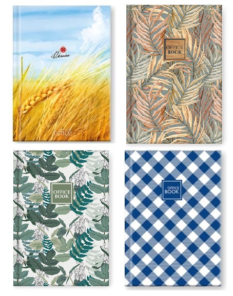 Книга обліку А4 100 арк тв палітурка клітинка лам Асорті