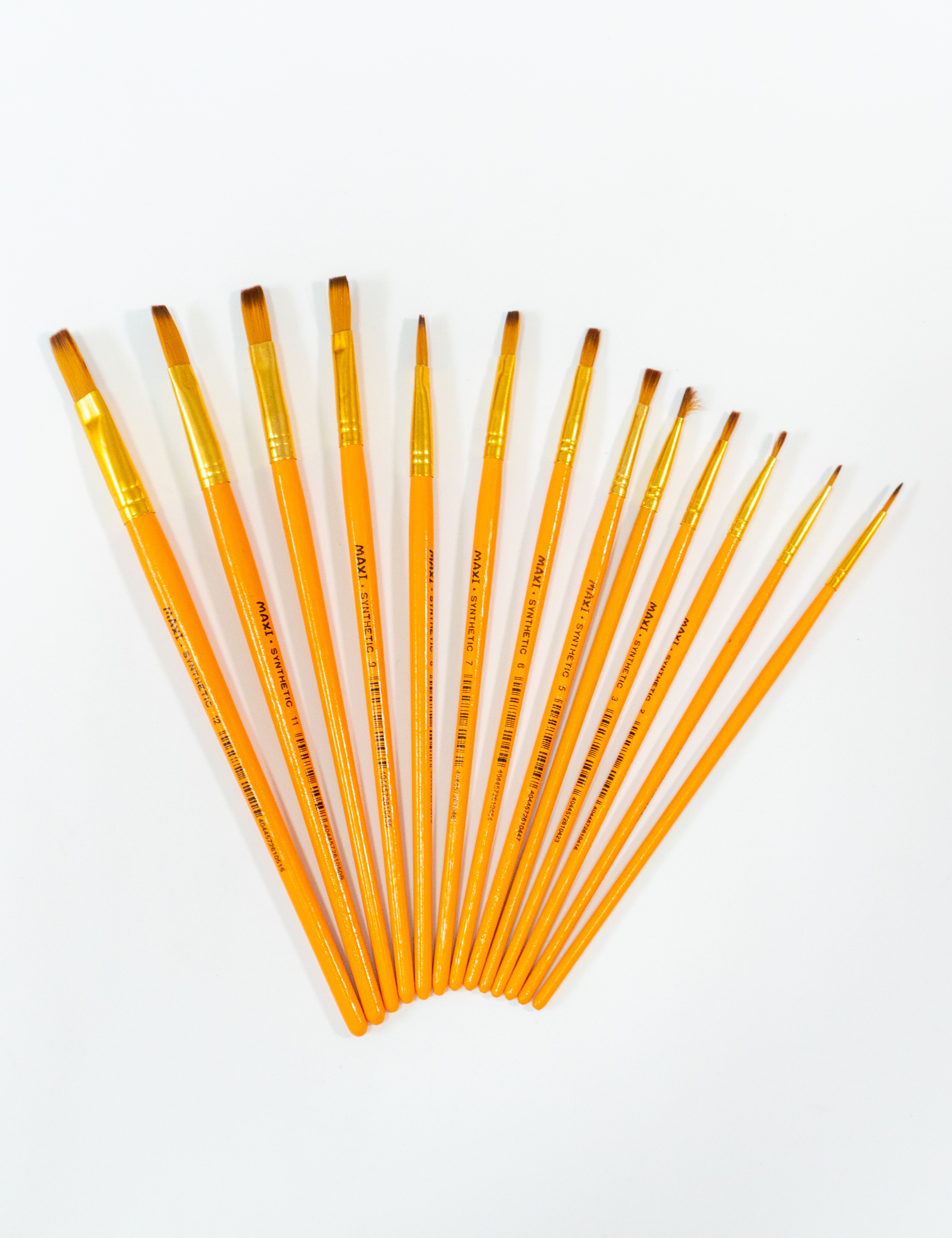 Кисть синтетика №9, плоская, Maxi