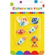 Набір свічок фігурний 6 шт Космос