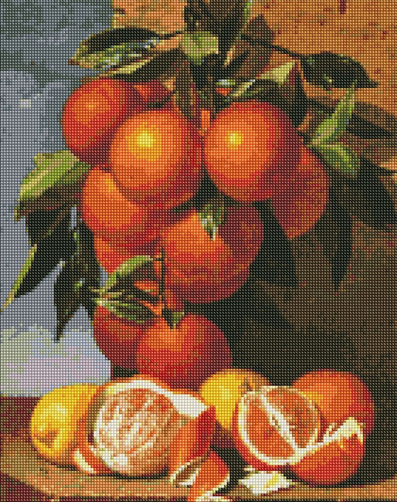 Алмазная мозаика 40×50 см Апельсины и лимоны