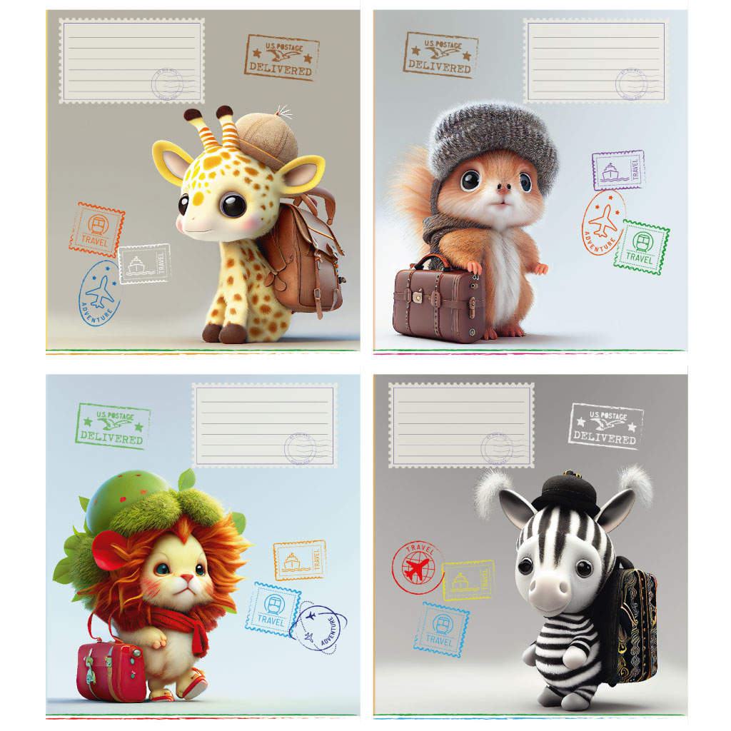 Тетрадь 12 л клетка 901 Путешественники 2025 уни