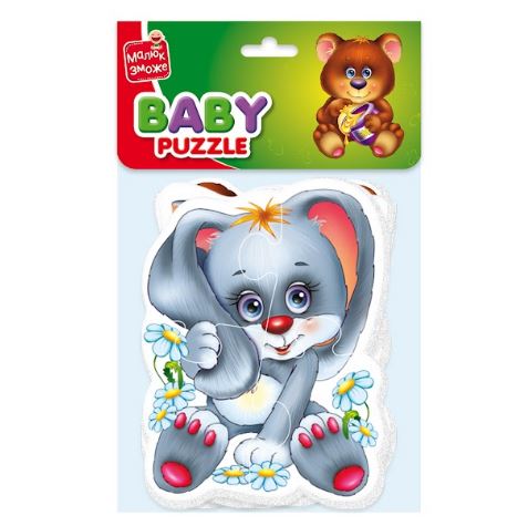 Пазлы Baby puzzle Лесные жители: лиса, заяц, волк, медведь 4 шт
