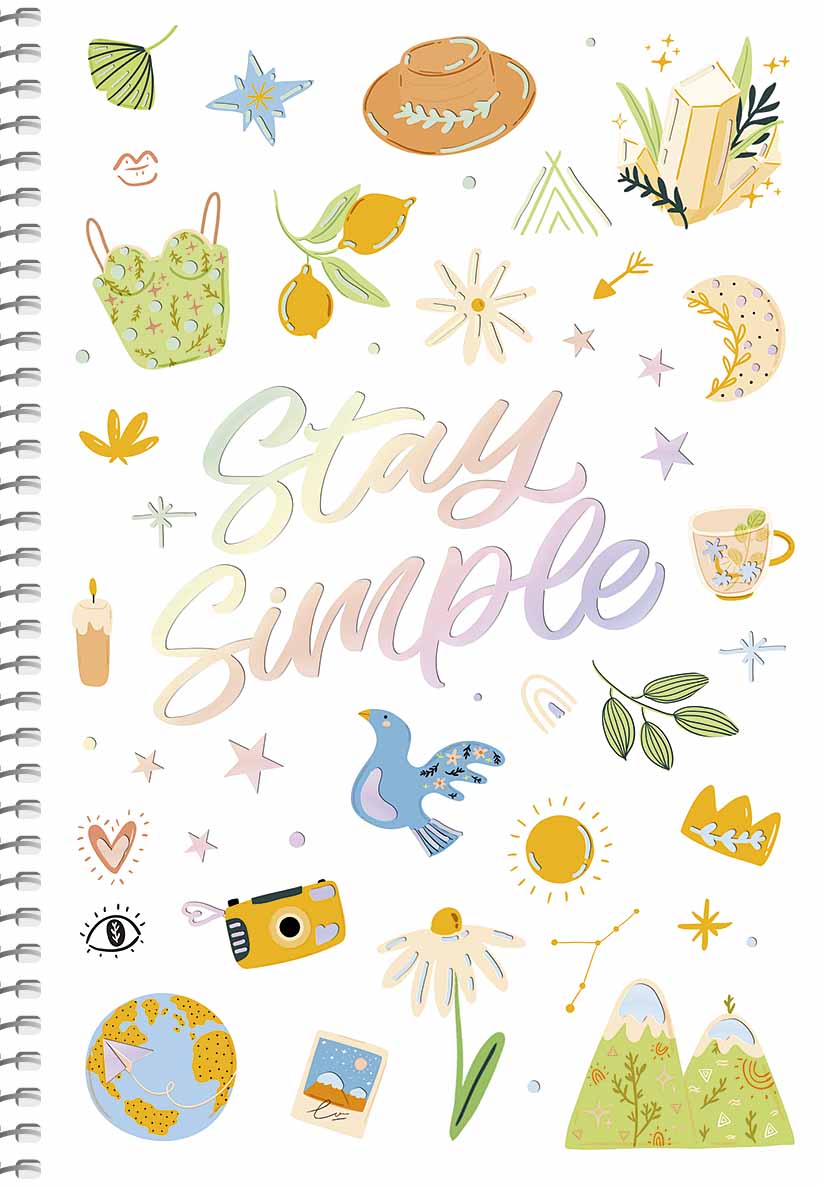 Блокнот А5 80 арк спіраль клітинка тисн фольгою STUDENT 6094 Асорті