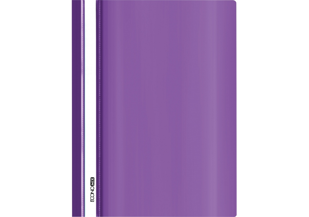 Скоросшиватель А4 без перф. Economix, глянец фиолетовый
