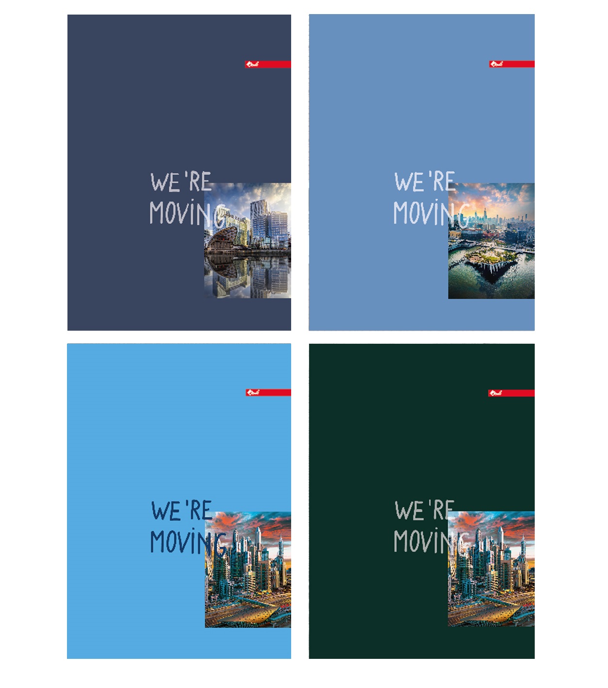 Блокнот А4 96 арк тв палітурка клітинка Міста асорті