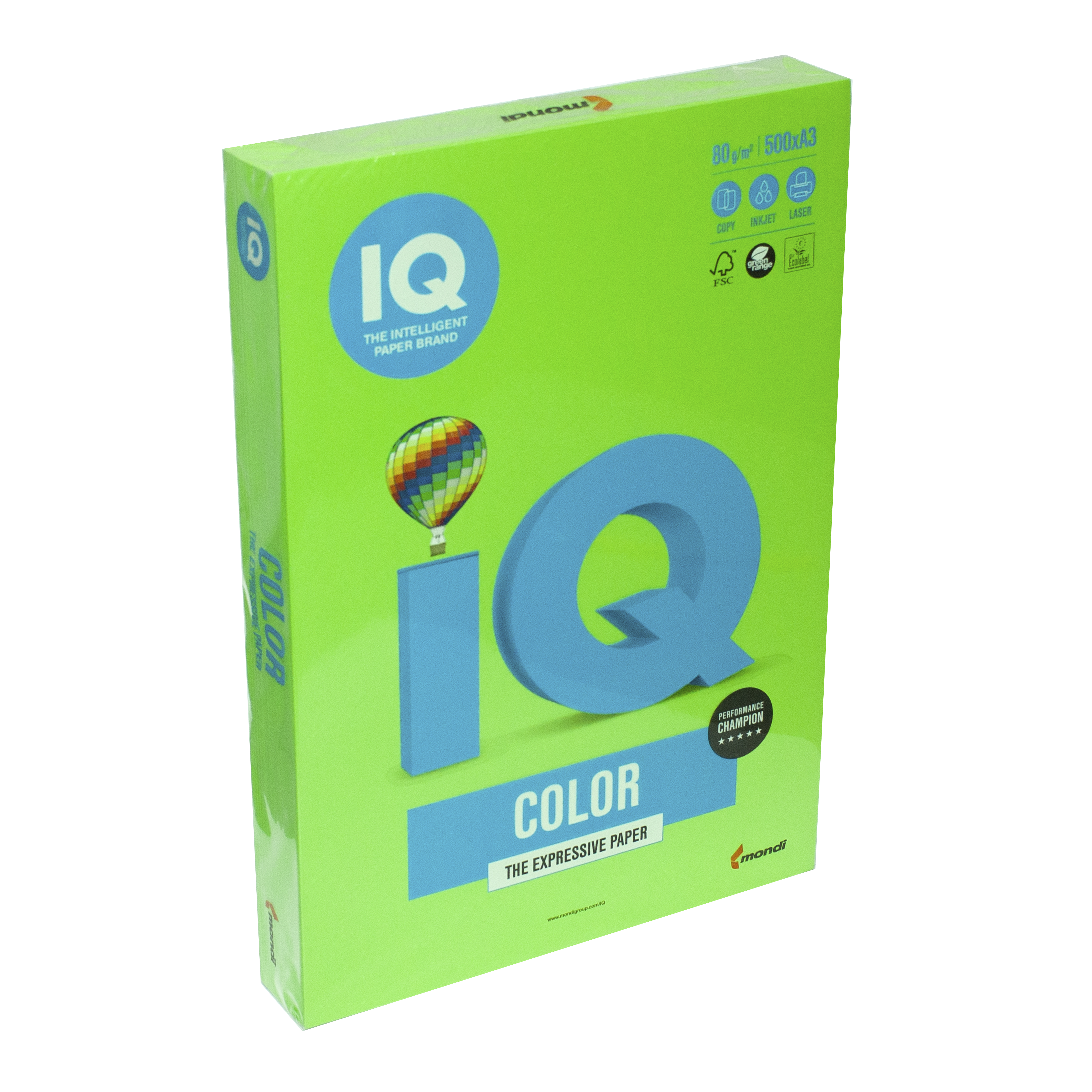 Папір кольоровий А3 IQ Color 80 г/м2 MA42 насичений зелений 500 арк
