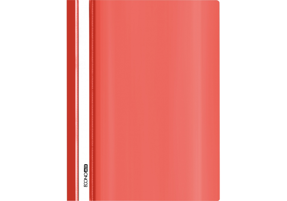 Скоросшиватель А4 без перф. Economix, глянец красный