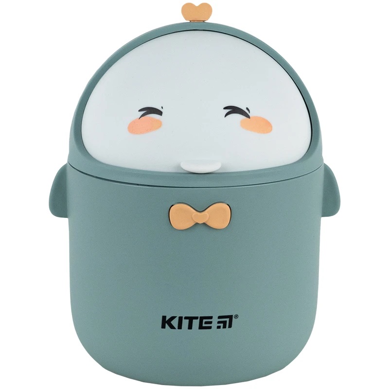 Контейнер настольный для мусора Kite, серо-зеленый