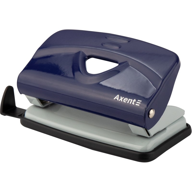 Діркопробивач 10 арк метал Axent Exakt-2, синій