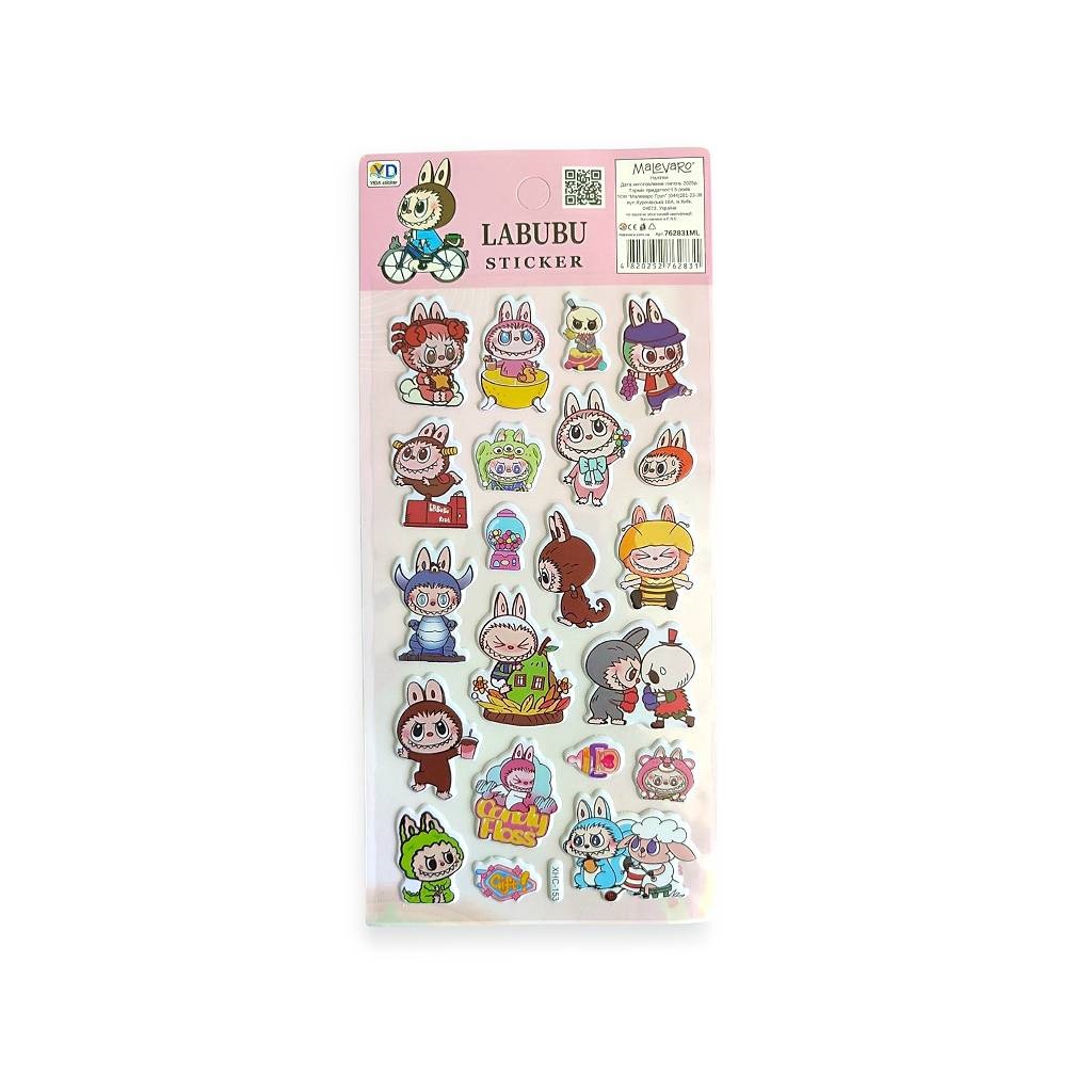 Наклейки 10х22 см Labubu микс