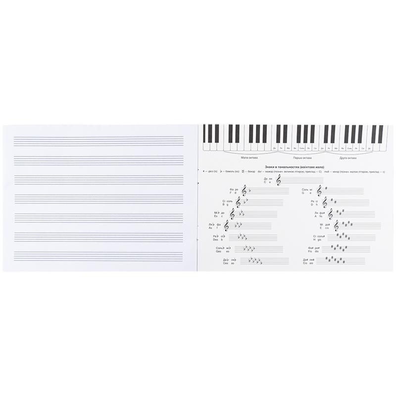 Зошит для нот А5 20 арк Music