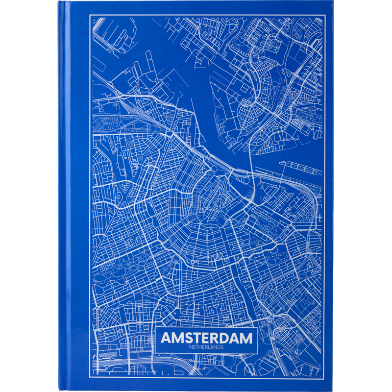 Книга обліку А4 96 арк тв палітурка клітинка Maps Amsterdam
