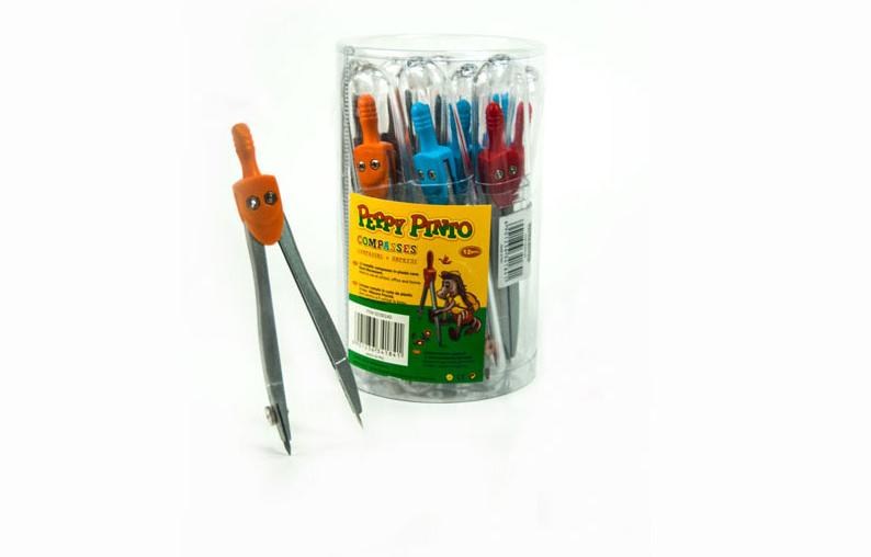 Циркуль 125мм Peppy Pinto футляр, асорті