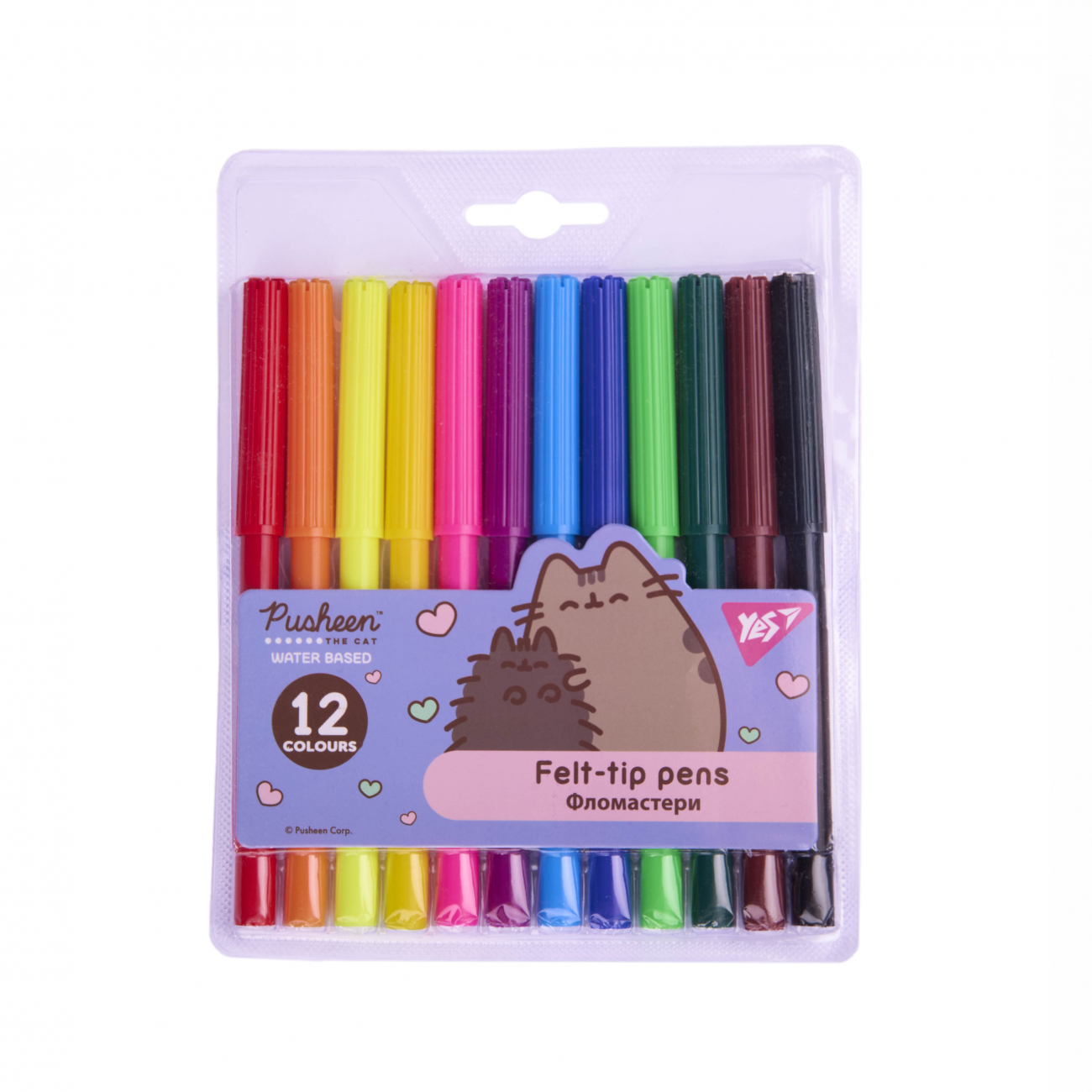 Фломастери YES Pusheen 12 кол
