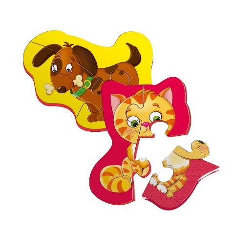 Пазли магнітні Baby puzzle Кошеня та щеня 2 шт