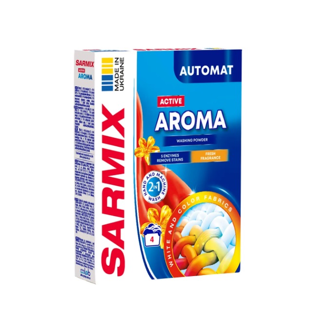 Порошок пральний Sarmix Active Aroma автомат/ручний 300г., універсальний