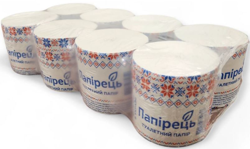 Папір туалетний Папірець макулатурний одношаровий, без гільзи, 1 рул/уп