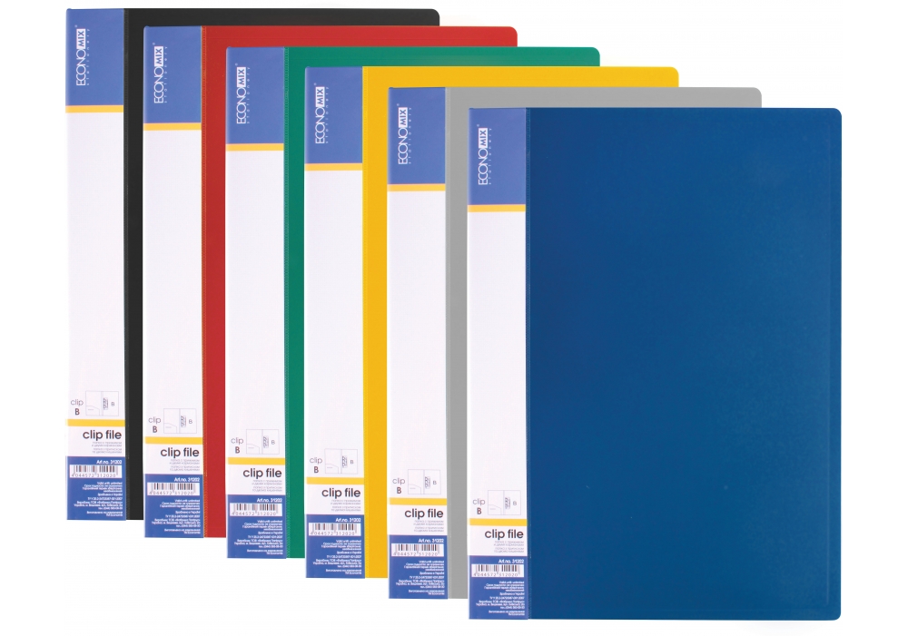 Папка з боковим притиском Economix, асорті