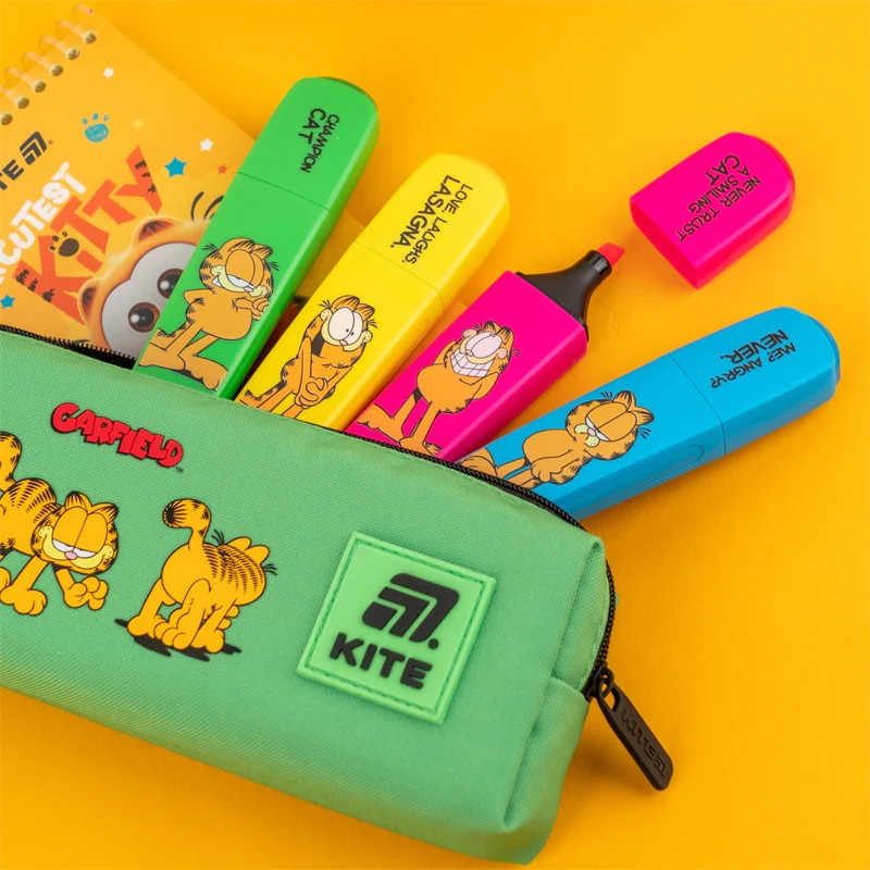 Набір текстових маркерів Kite Garfield 4 шт