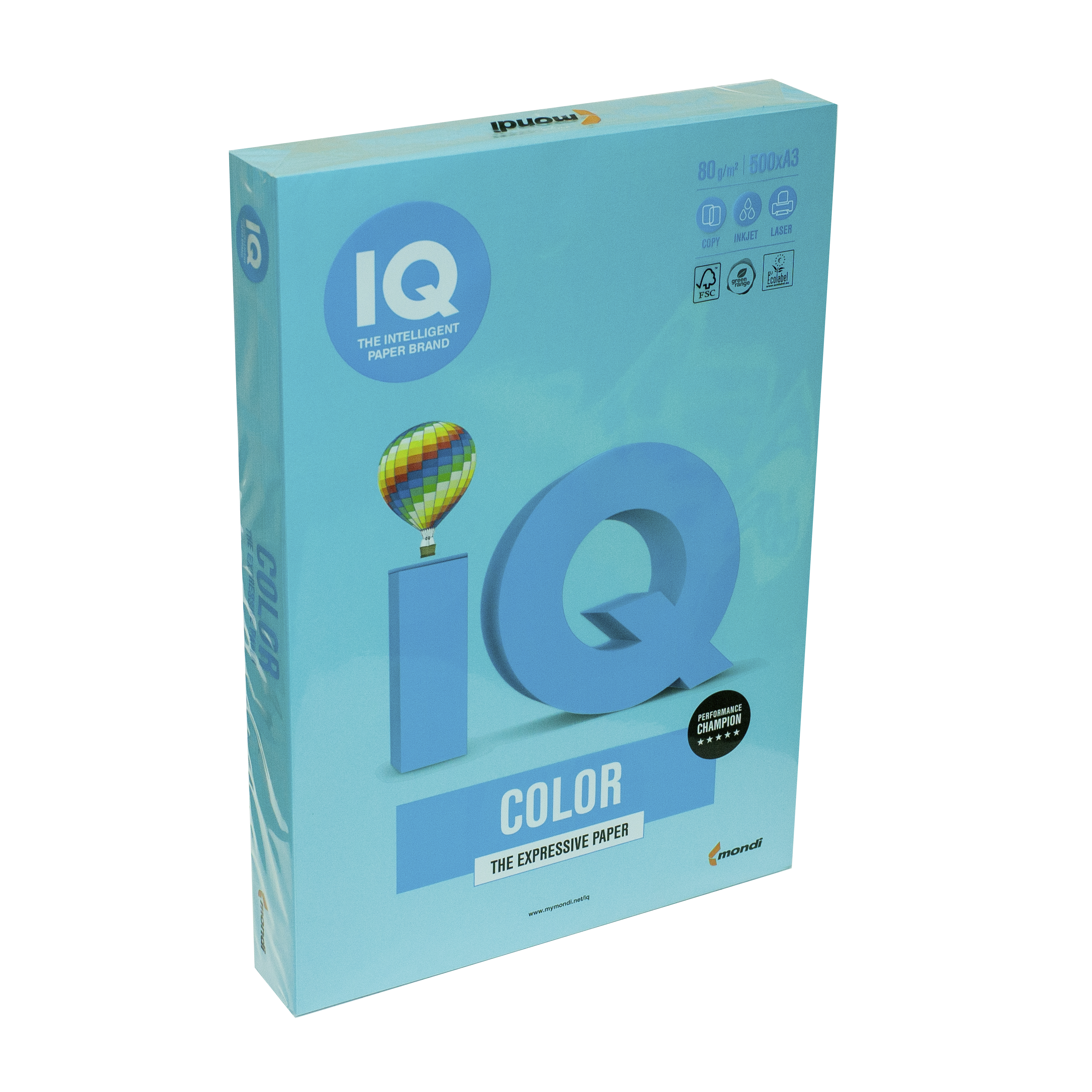 Папір кольоровий А3 IQ Color 80 г/м2 AB48 насичений синій 500 арк